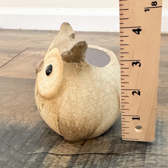 Handmade artisan ceramic owl pen pencil holder  owl sculpture owl pottery art - Picture 7 of 8